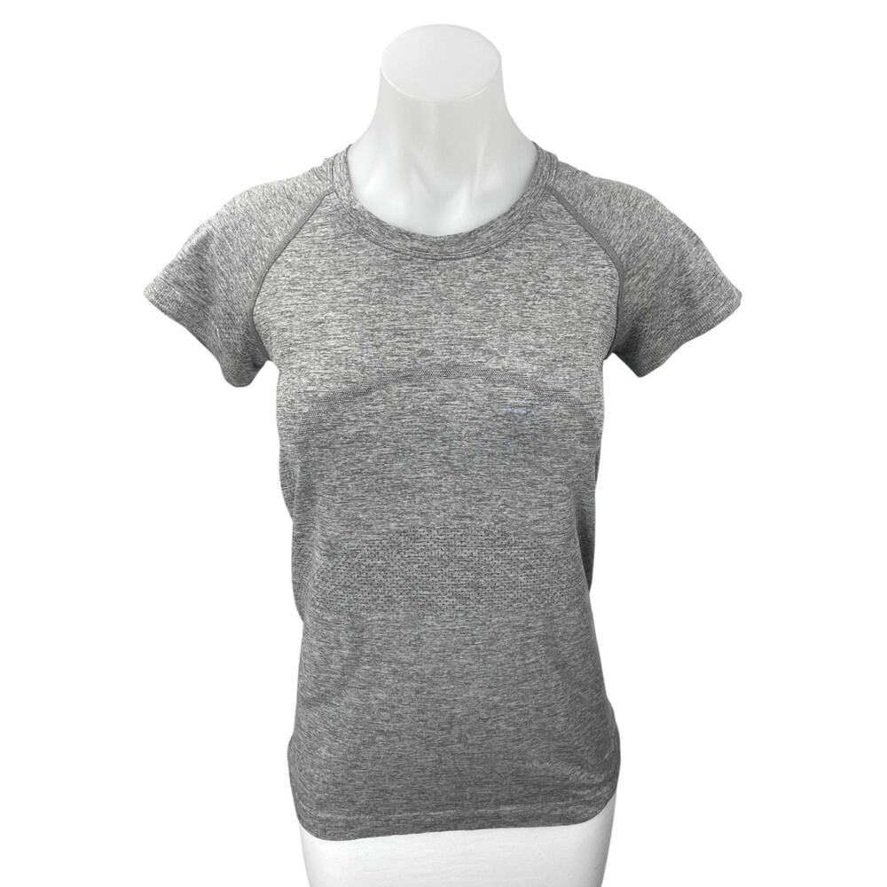 Lululemon Swifly Tech Gray Short Sleeve Crew Neck Activewear Tee T-Shirt Top OS